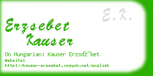 erzsebet kauser business card